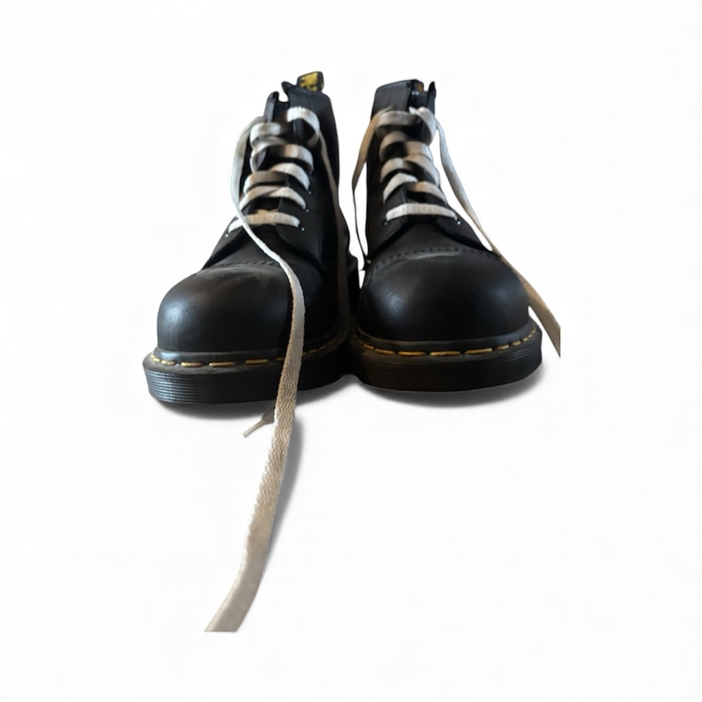 Dr. Martens Black Boots with Cream Laces
